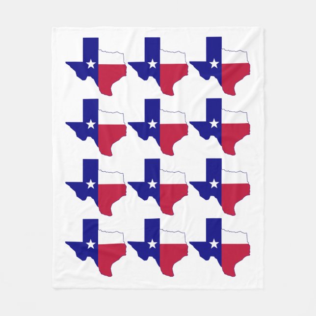 Manta Polar Mapa de bandera de Texas (Anverso)