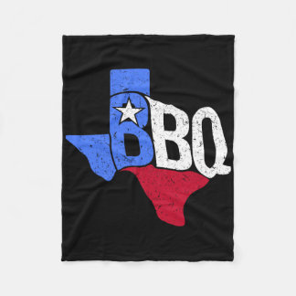 Manta Polar Mapa De Bandera Estatal Y Bbq Texas