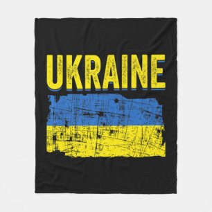 Manta Polar Mapa de bandera ucraniana apoya a Ucrania