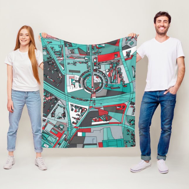 Manta Polar Mapa de Berlín, Alemania (In situ)