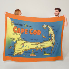 Manta Polar Mapa de bienvenida de Cape Cod