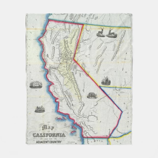 Manta Polar Mapa de California (Anverso)