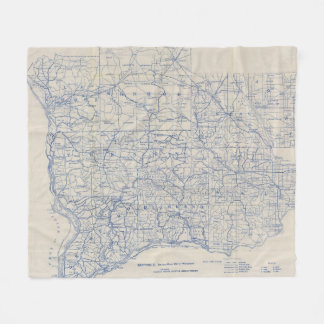 Manta Polar Mapa de camino de la bicicleta de Wisconsin