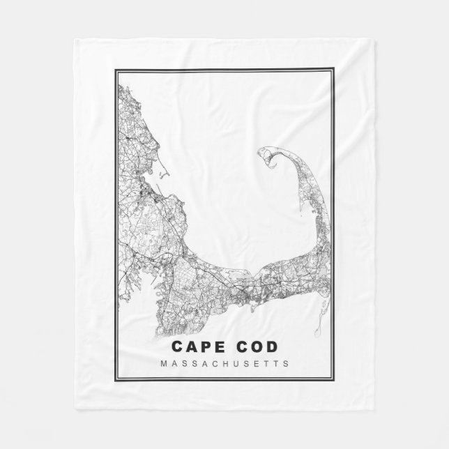 Manta Polar Mapa de Cape Cod (Anverso)