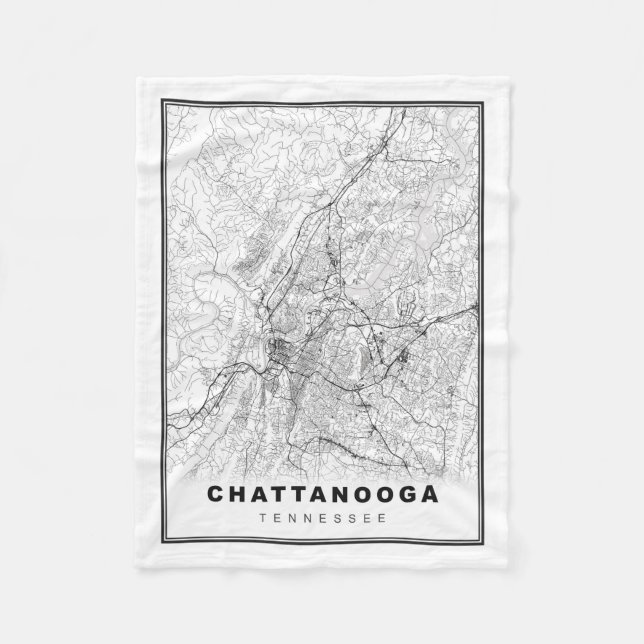 Manta Polar Mapa de Chattanooga (Anverso)