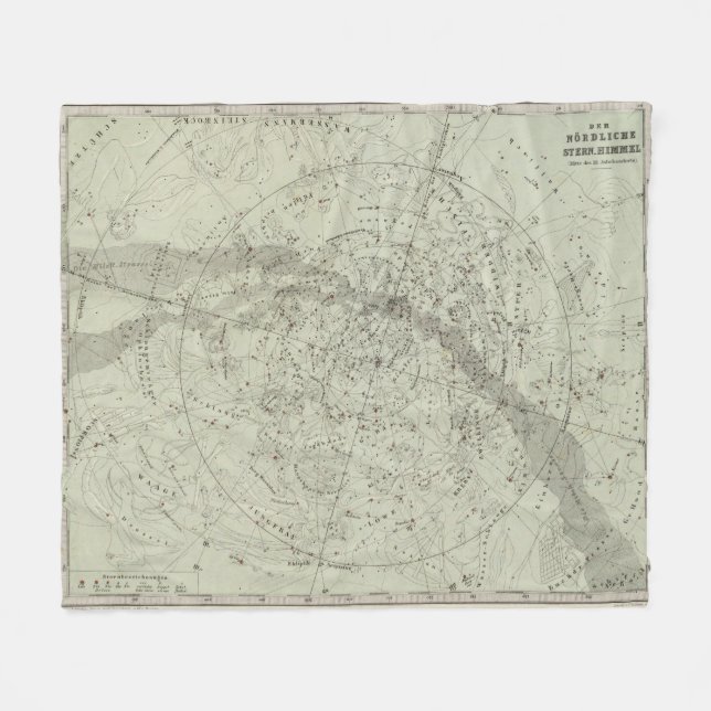 Manta Polar Mapa de cielo nocturno del Norther (Frente (Horizontal))