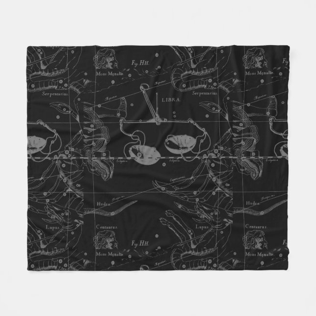 Manta Polar Mapa de Constelación de Libra Hevelius 1690 Sept O (Frente (Horizontal))