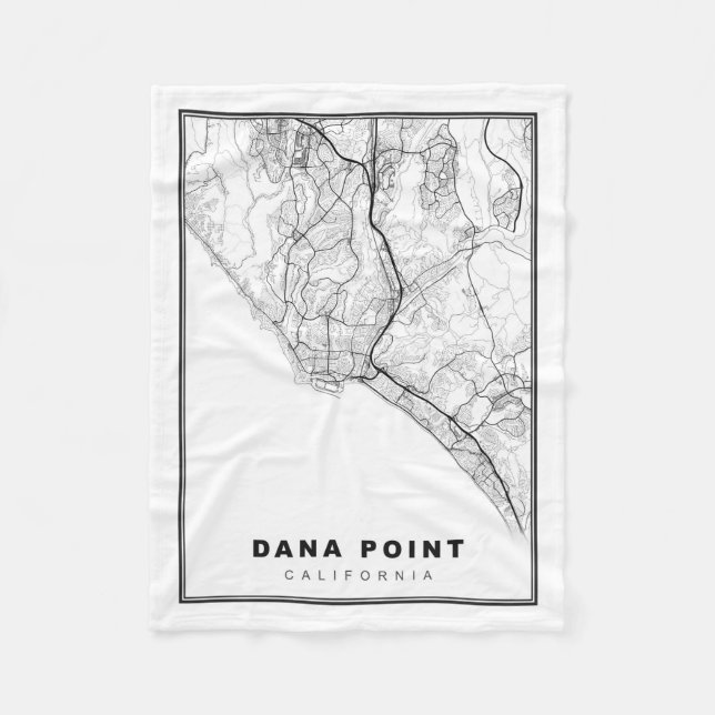 Manta Polar Mapa de Dana Point (Anverso)