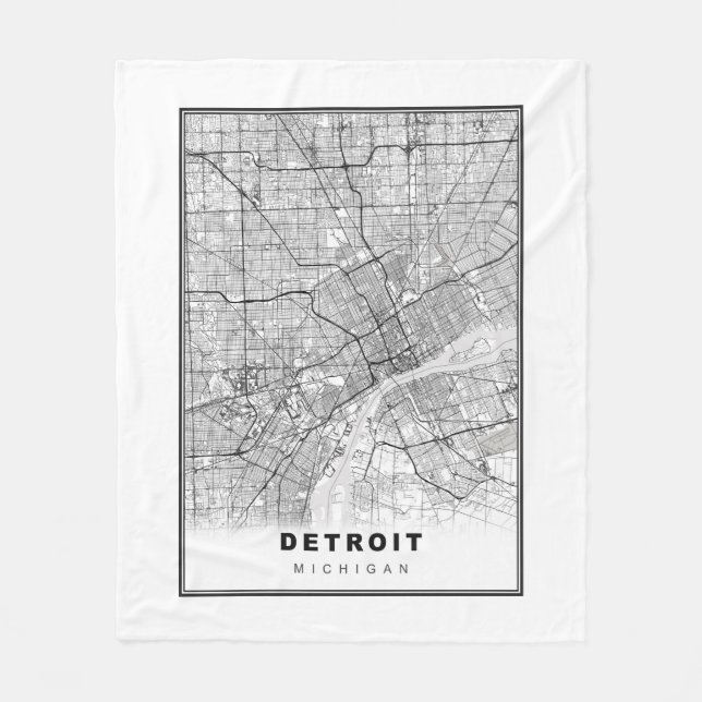 Manta Polar Mapa de Detroit (Anverso)
