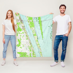 Manta Polar Mapa de época de Cocoa Florida (1949)