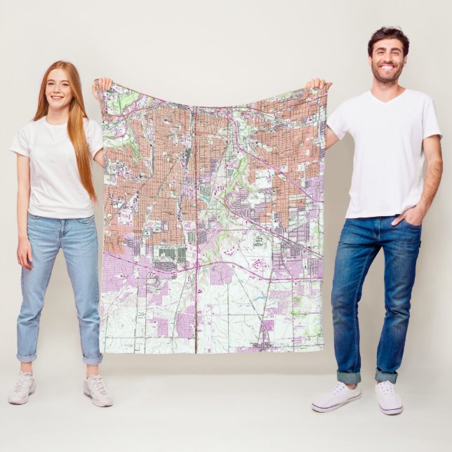 Manta Polar Mapa de época de Fort Worth Texas (1955) 2 (In situ)