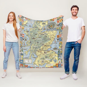 Manta Polar Mapa de Escocia histórica