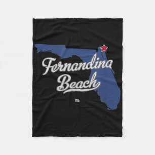 Manta Polar Mapa de Fernandina Beach Florida Fl