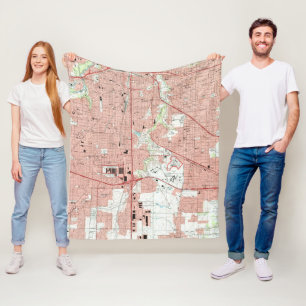 Manta Polar Mapa de Fort Worth Texas (1995)