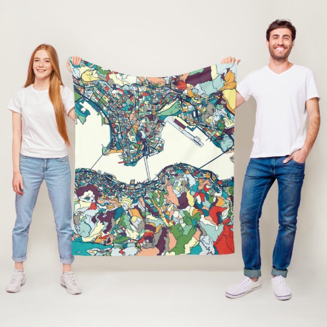 Manta Polar Mapa de Hong Kong, China (In situ)