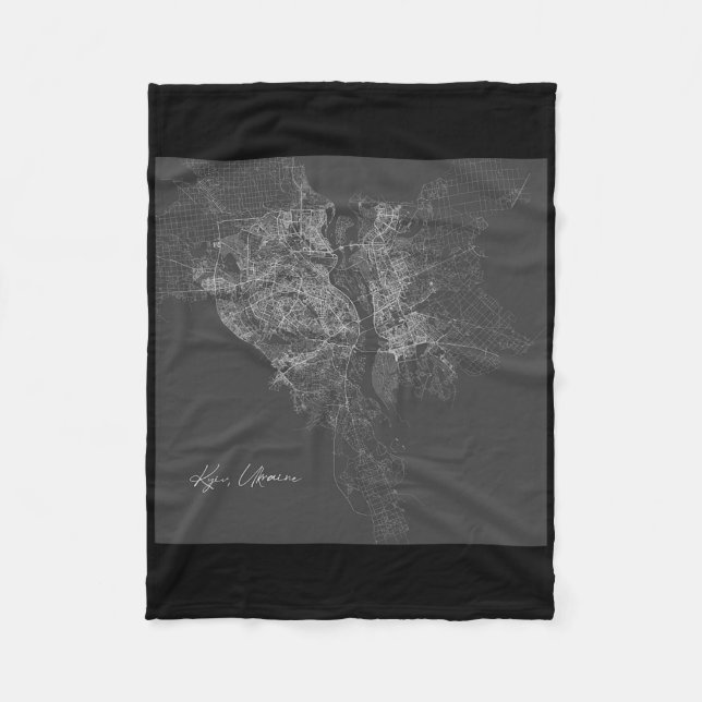 Manta Polar Mapa de Kiev  (Anverso)