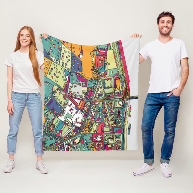 Manta Polar Mapa de la ciudad de Budapest, Hungría el | (In situ)