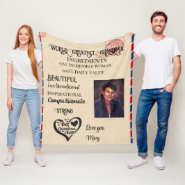 Manta Polar Mapa de la Fleece Grandma del Mundo