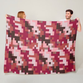 Manta Polar Mapa de la Fleece Red Digital Camouflage