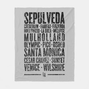 Manta Polar Mapa de las calles de La Ciudad de Los Ángeles