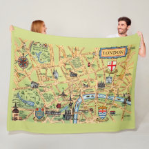 Mapa de Londres ilustrado con colores