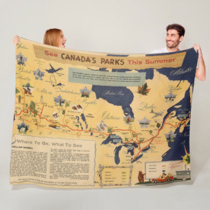Manta Polar Mapa de los parques de Canadá - de Canadá