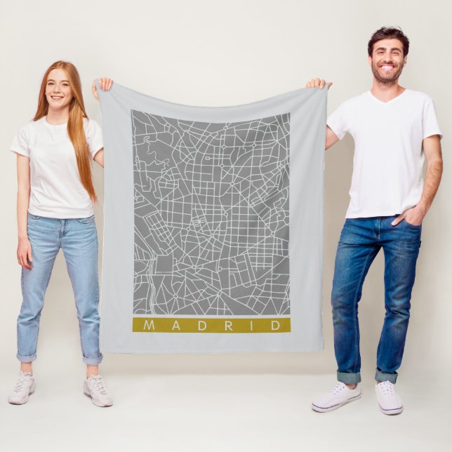 Manta Polar mapa de Madrid (In situ)