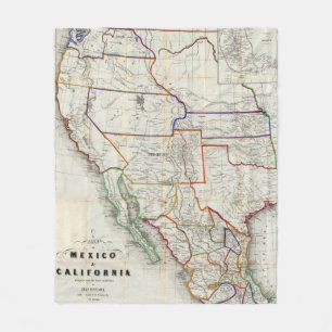 Manta Polar Mapa de México y de California