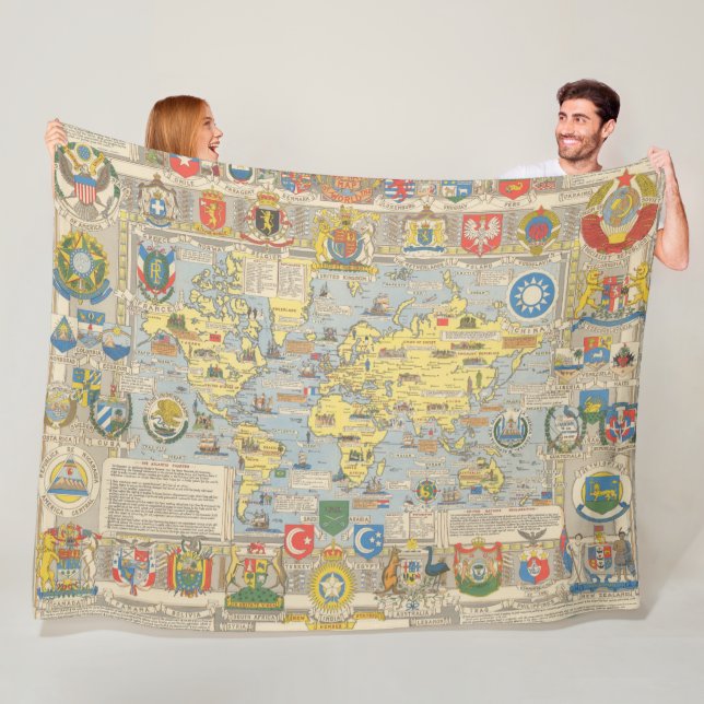Manta Polar Mapa de Naciones Unidas del mundo (In situ)
