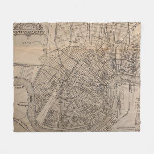 Manta Polar Mapa de Nueva Orleans Louisiana (1902)