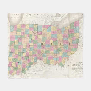 Manta Polar Mapa de Ohio y de Indiana