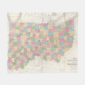 Manta Polar Mapa de Ohio y de Indiana