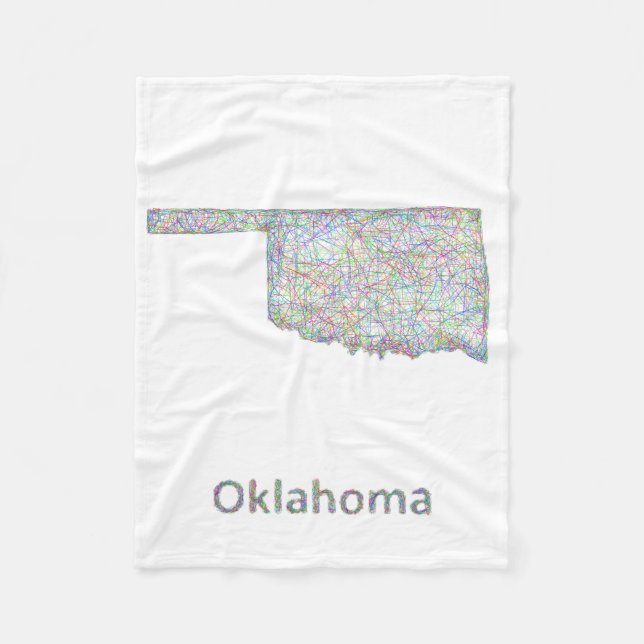 Manta Polar Mapa de Oklahoma (Anverso)