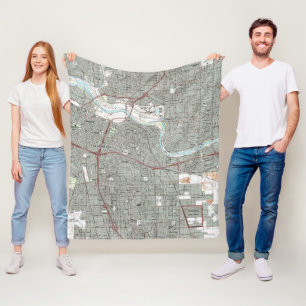 Manta Polar Mapa de Sacramento California (1992)