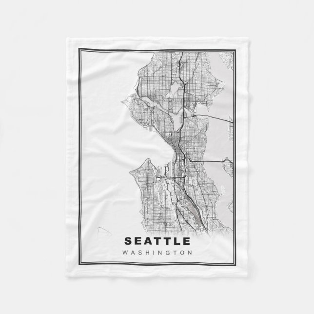 Manta Polar Mapa de Seattle (Anverso)