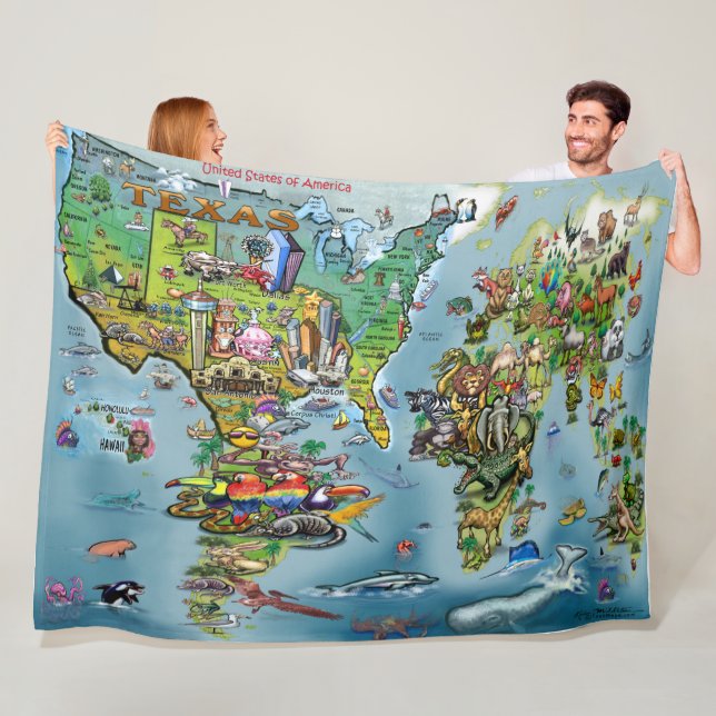 Manta Polar Mapa de Texas (In situ)