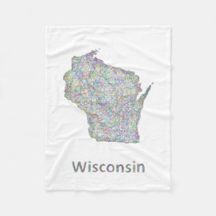 Manta Polar Mapa de Wisconsin