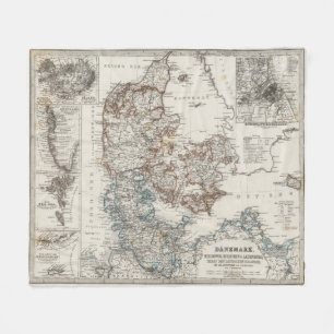 Manta Polar Mapa del atlas de Dinamarca con 5 mapas de