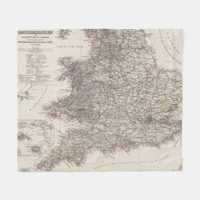 Manta Polar Mapa del atlas de Inglaterra (Frente (Horizontal))