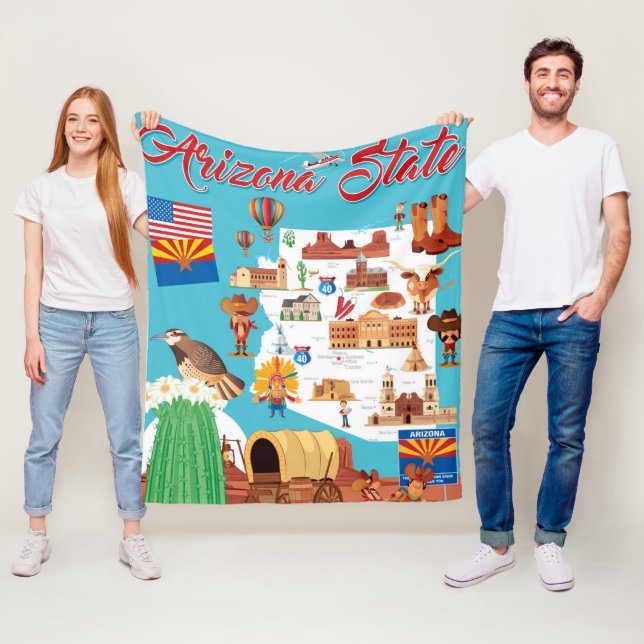 Manta Polar Mapa del dibujo animado de Arizona (In situ)