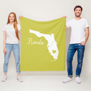 Manta Polar Mapa del estado de Florida ama a casa