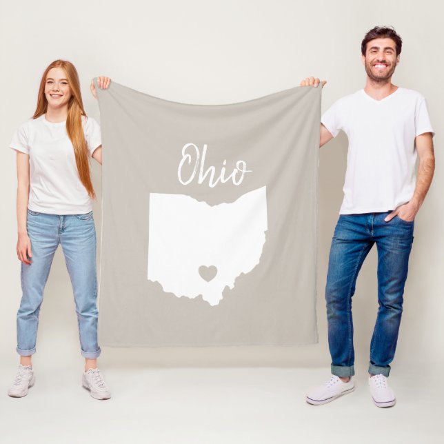 Manta Polar Mapa del estado de Ohio ama a casa (In situ)