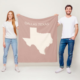 Manta Polar Mapa del estado de Texas Decoración del hogar Mant