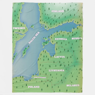 Manta Polar Mapa del mar Báltico