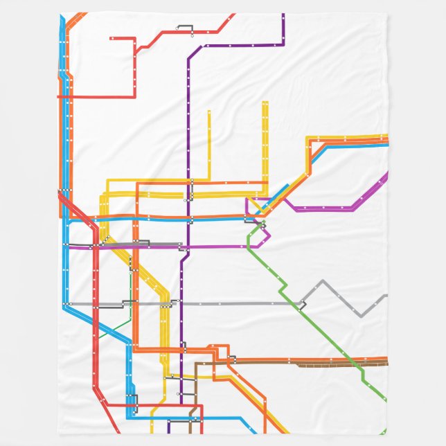 Manta Polar Mapa del metro de la ciudad (Anverso)