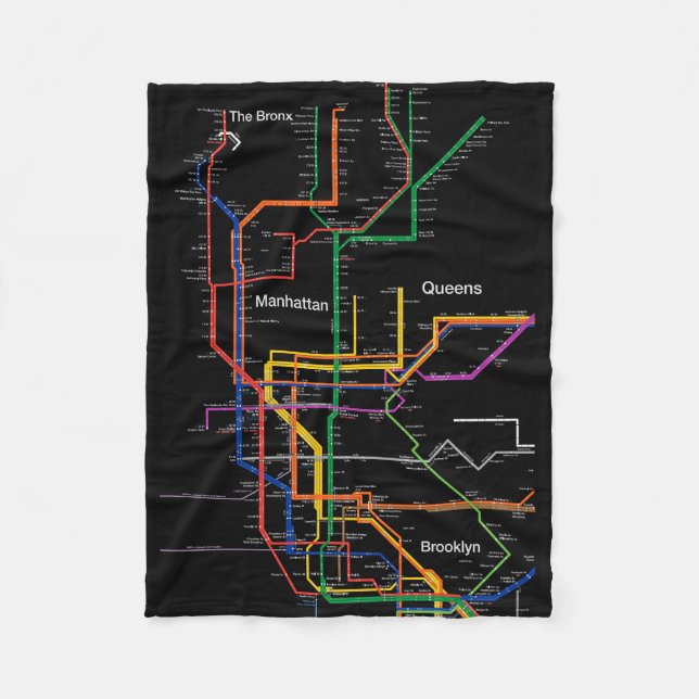 Manta Polar Mapa del metro de NY-City (Anverso)