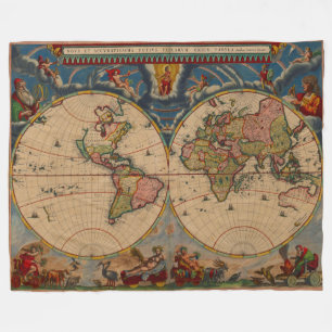Manta Polar Mapa del mundo antiguo visualmente impresionante y