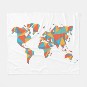Manta Polar Mapa del mundo geométrico abstracto