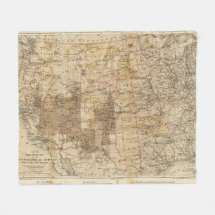 Manta Polar Mapa del progreso 1878 de las encuestas sobre