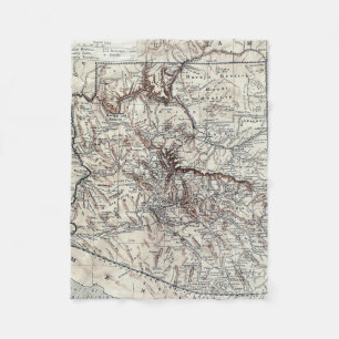 Manta Polar Mapa del vintage de Arizona (1911)
